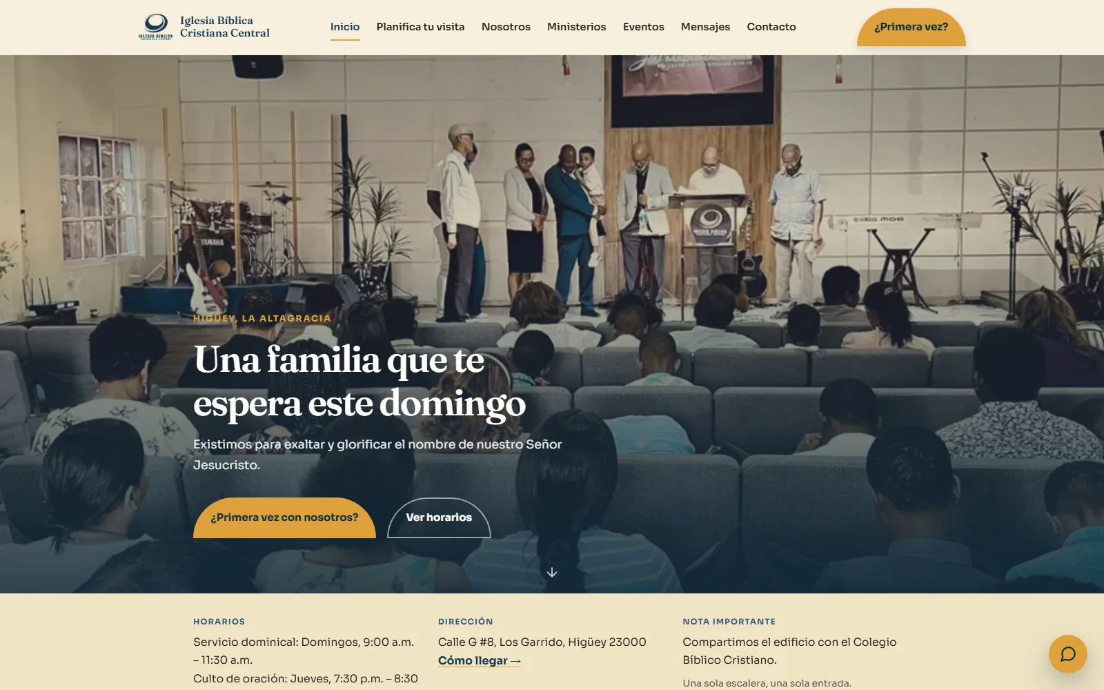Iglesia Bíblica Cristiana Central website homepage