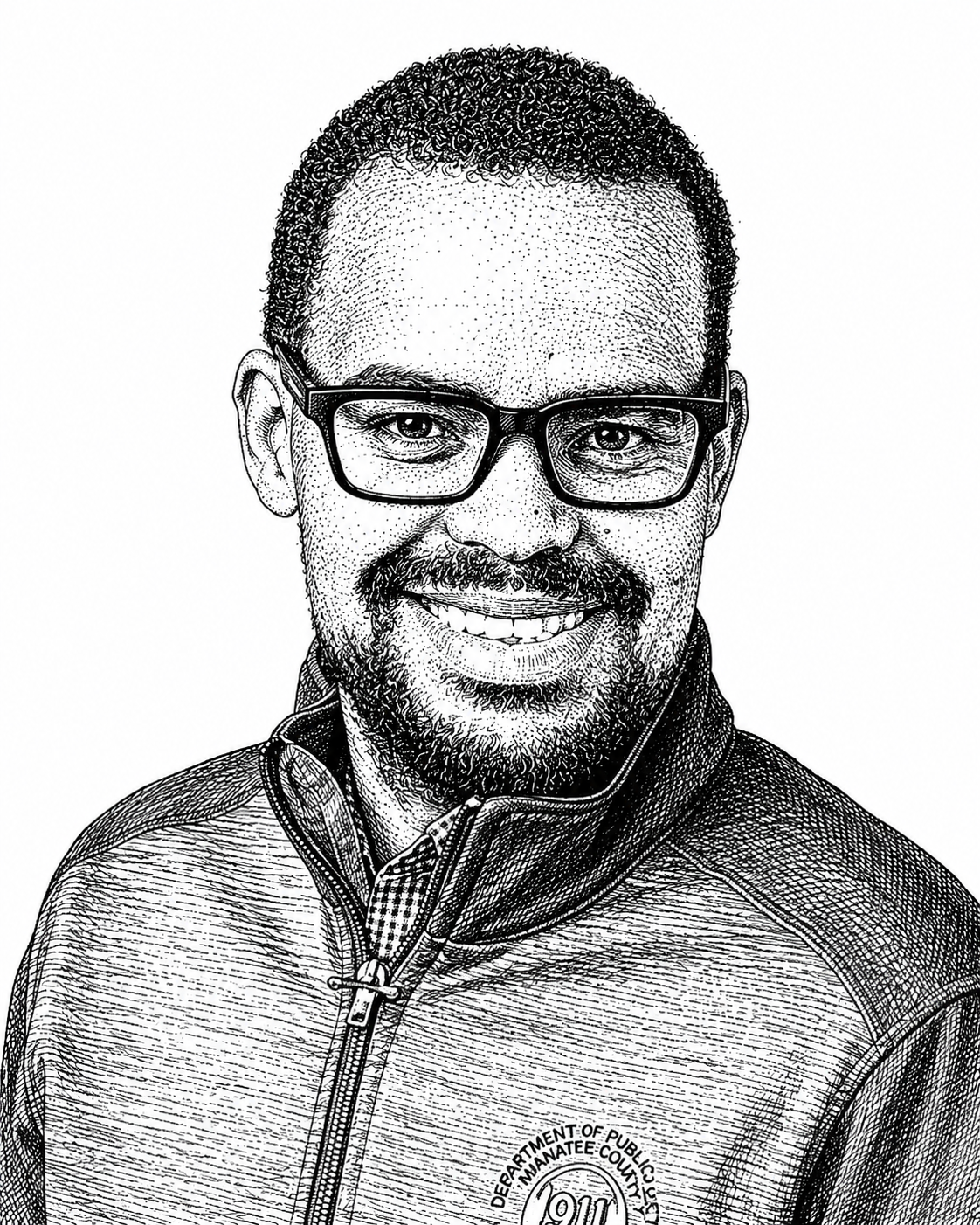 Illustrated portrait of Joel Rodriguez